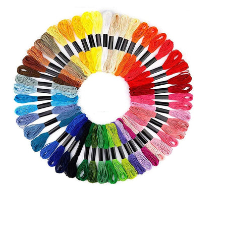 Gemsy Premium Collection of 100 Hand Embroidery Threads