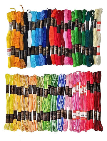 Gemsy Premium Collection of 50 Hand Embroidery Threads